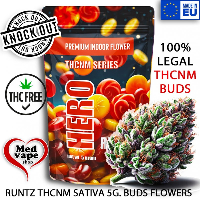 RUNTZ THCNM SATIVA 5G. BUDS FLOWERS 50% - HERO WEED THC